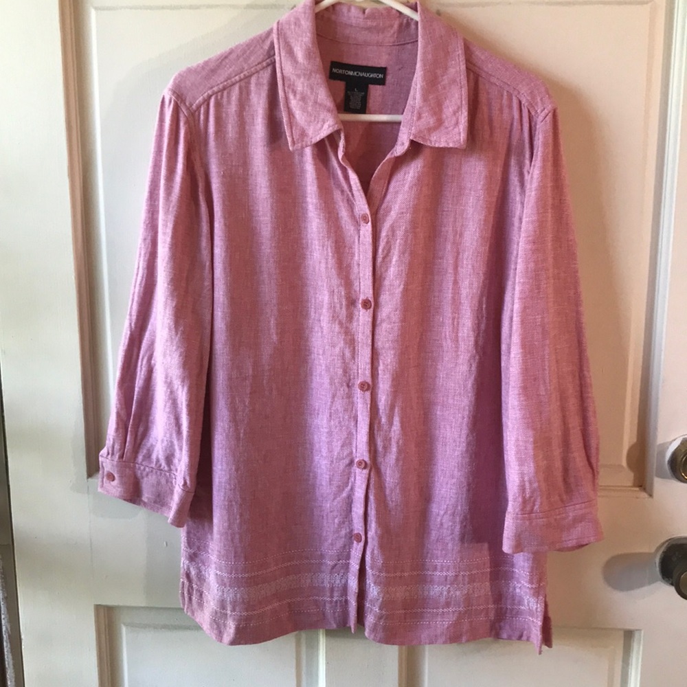Norton McNaughton Linen Mix Top